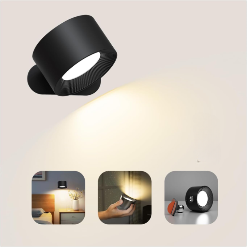 1+1 GRATIS | LumiPod - Draaibare draadloze LED-wandlamp
