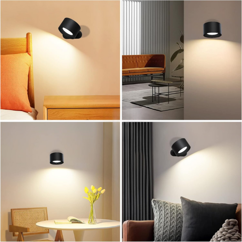 1+1 GRATIS | LumiPod - Draaibare draadloze LED-wandlamp