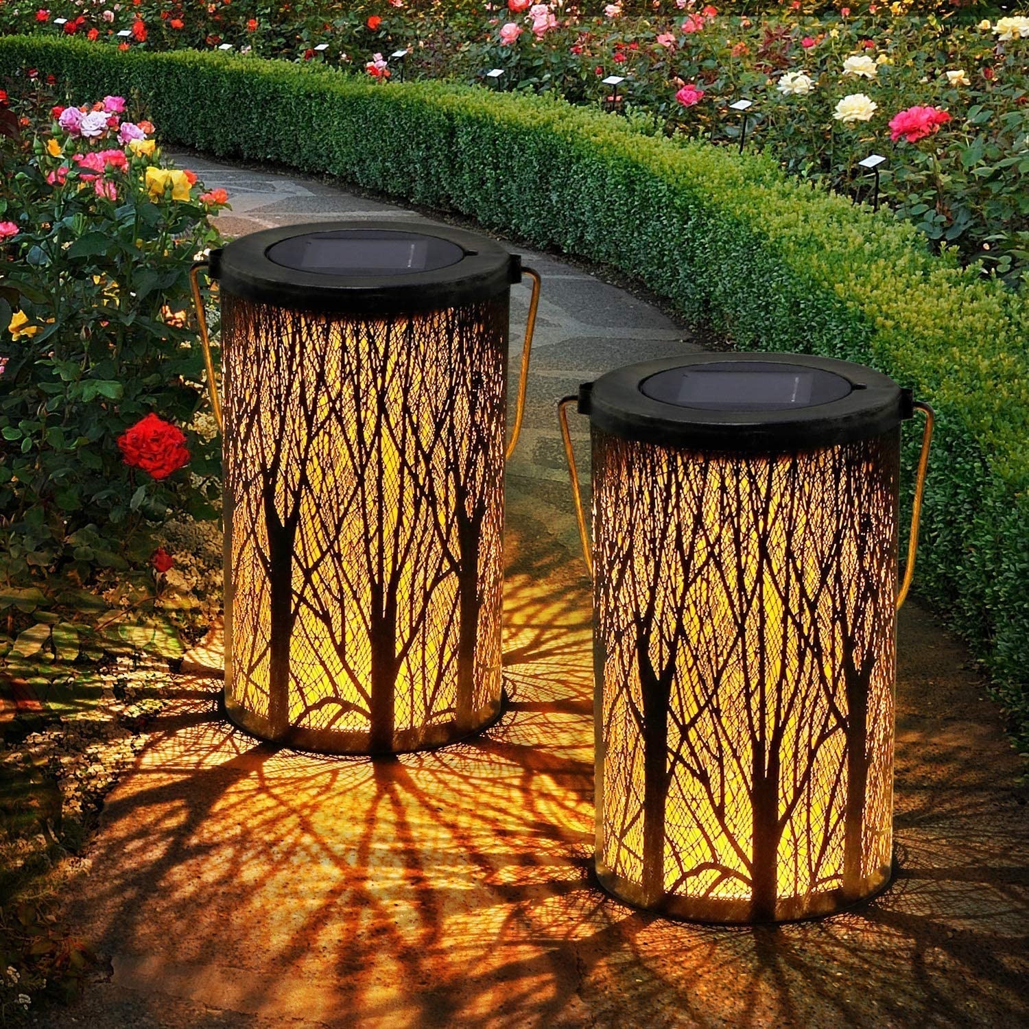 SolarisGlow - Elegante Art Deco solar lantaarn voor stijlvolle tuinverlichting