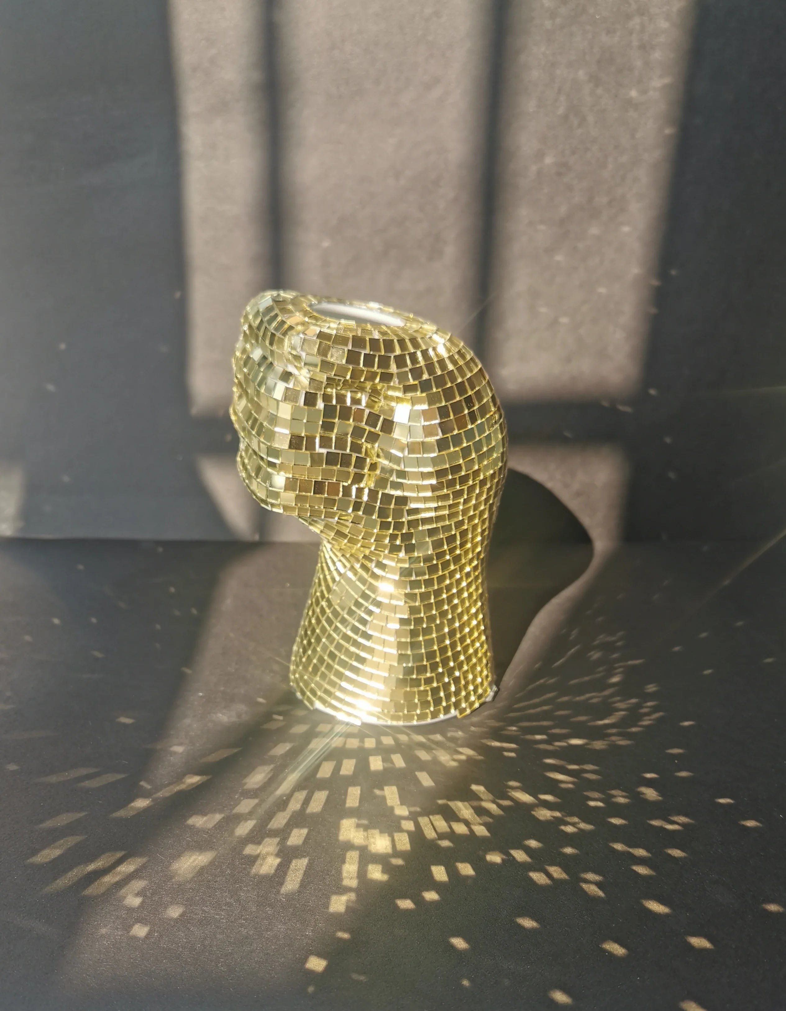 Retro discobal glazen vaas