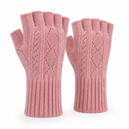 Fingerloze handschoenen | Zacht acrylgaren | Geribde polsboorden