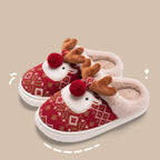 Kerstpantoffels | Geborduurd ontwerp | Antislipzool