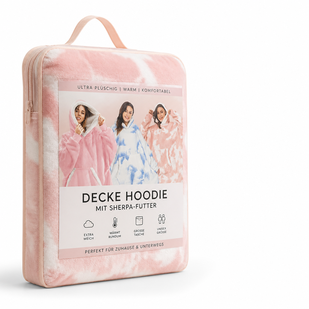 Dekenhoodie met zachte Sherpavoering en ruime frontzak
