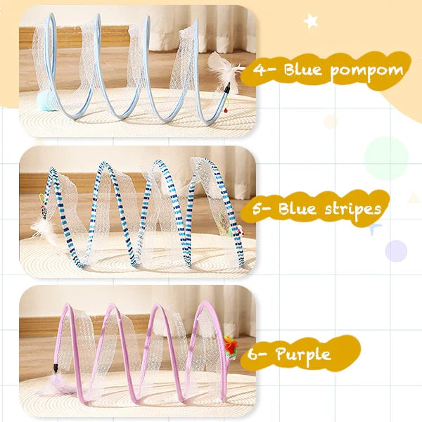 Interactieve kattentunnel speelgoed voor speels jagen en beweging