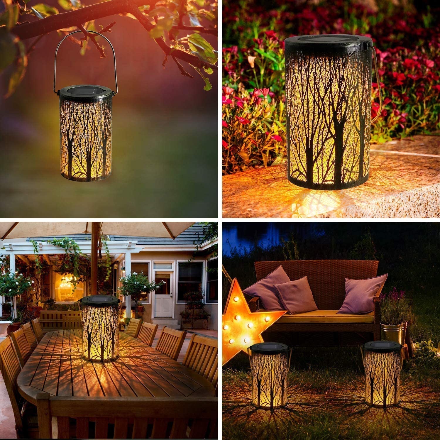 SolarisGlow - Elegante Art Deco solar lantaarn voor stijlvolle tuinverlichting