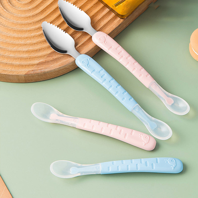 1+1 GRATIS | TinyMaster - Siliconen babylepel met dubbele kop [Laatste dag korting]