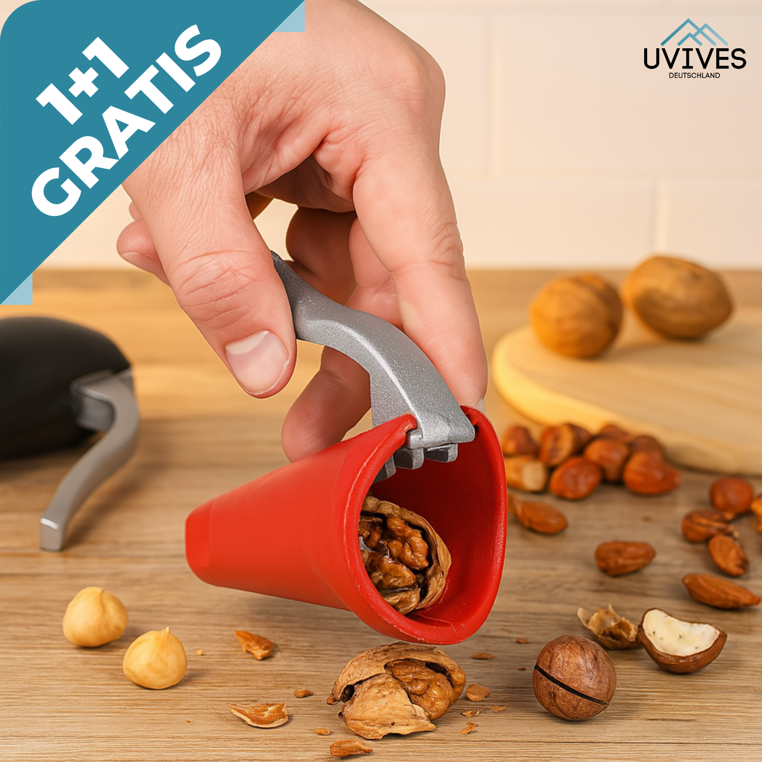 1+1 GRATIS | NussMeister - Kraakt elke moer met minimale inspanning