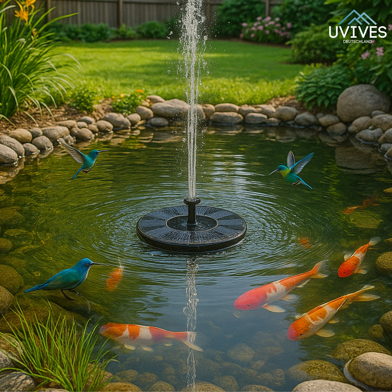 AquaBloom™ - Fontein op zonne-energie voor rust en elegantie in de tuin