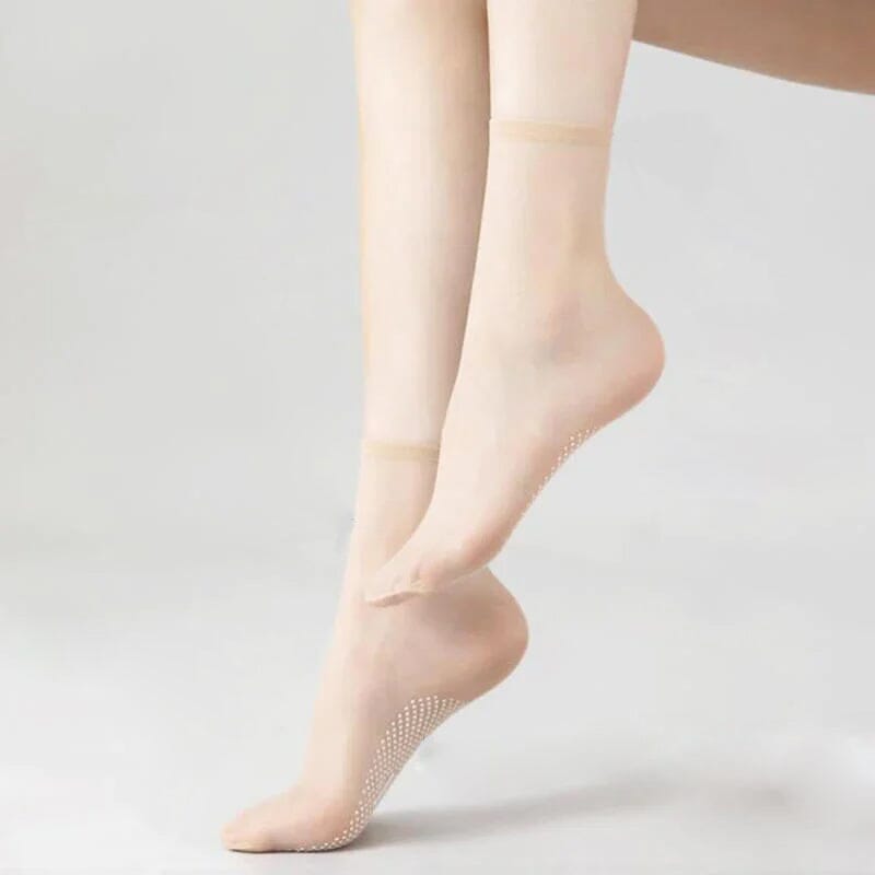 5+5 GRATIS CrystalSocks™ - Onzichtbare, anti-slip Crystal Silk sokken