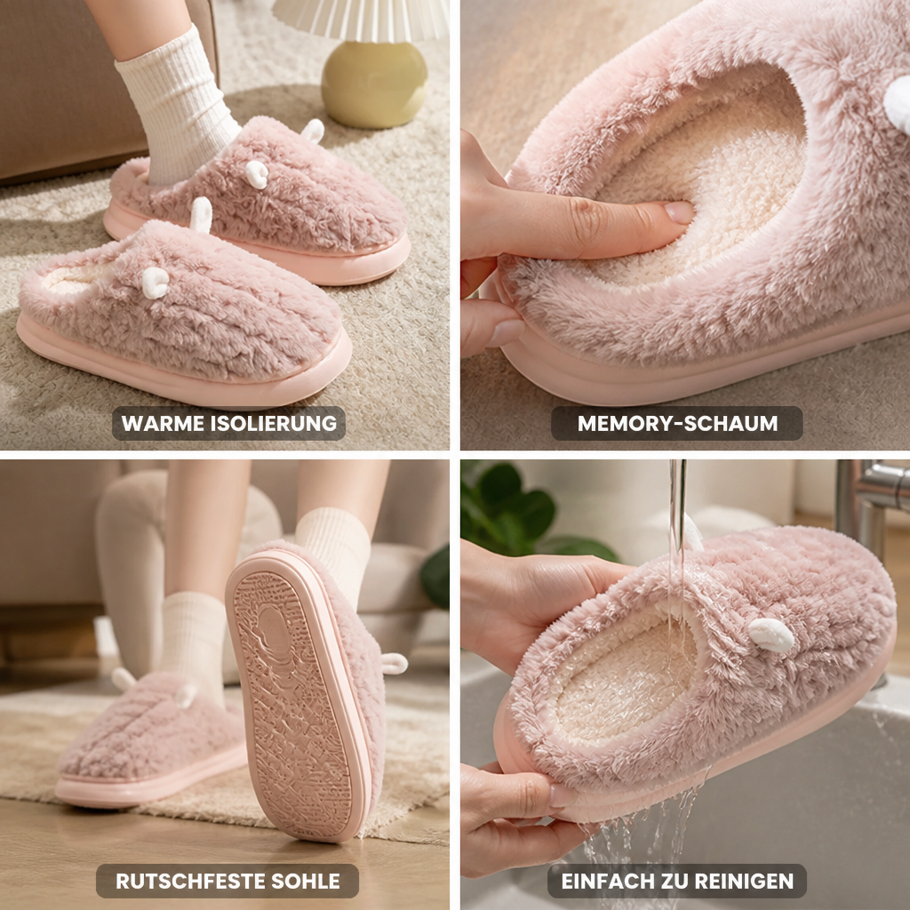 Warme wintersloffen met comfortabele memoryfoam binnenzool