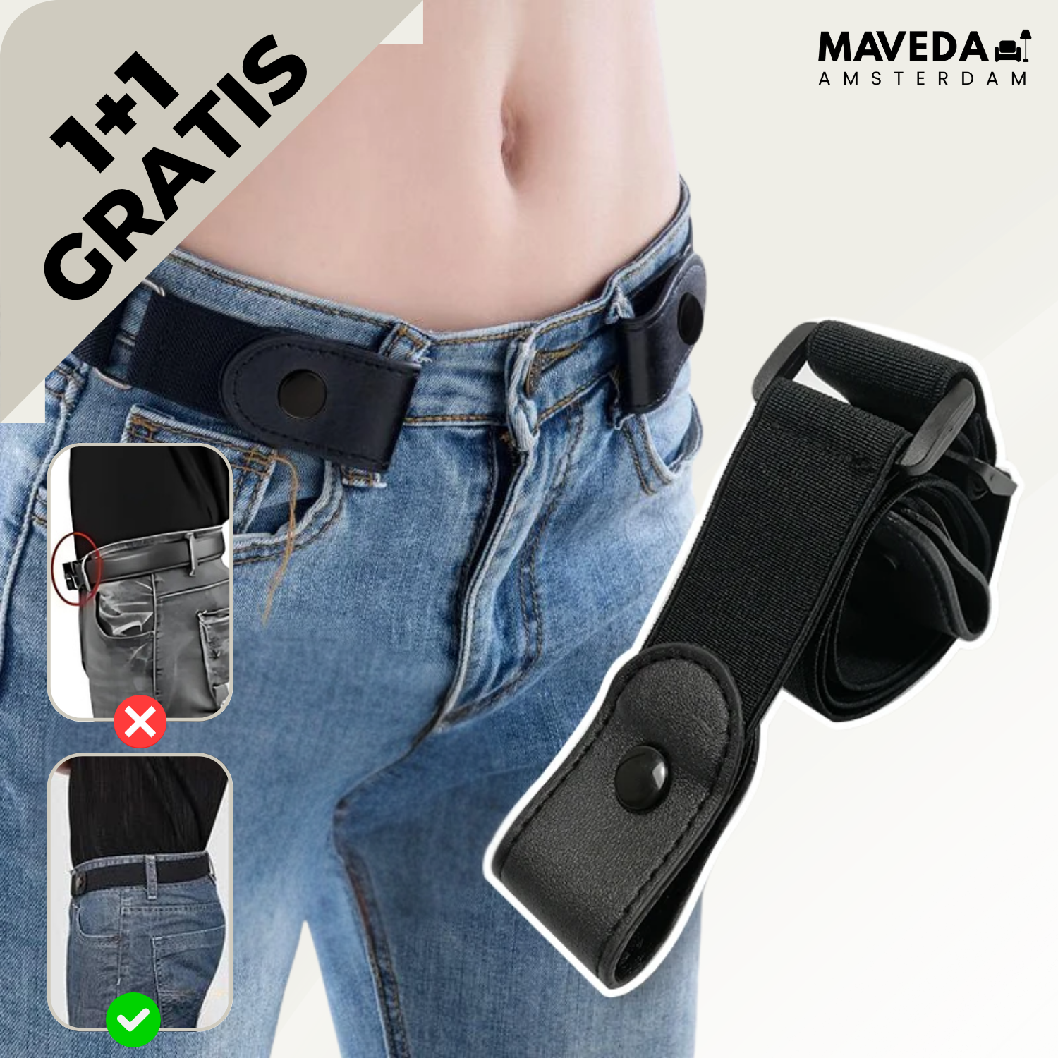 1+1 GRATIS | FlexiBelt - Onzichtbare greep zonder druk!