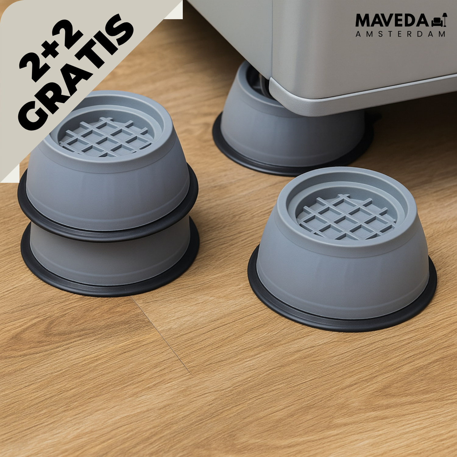 2+2 GRATIS | VibraFix - Maak een einde aan lawaaierige en schuddende wasmachines