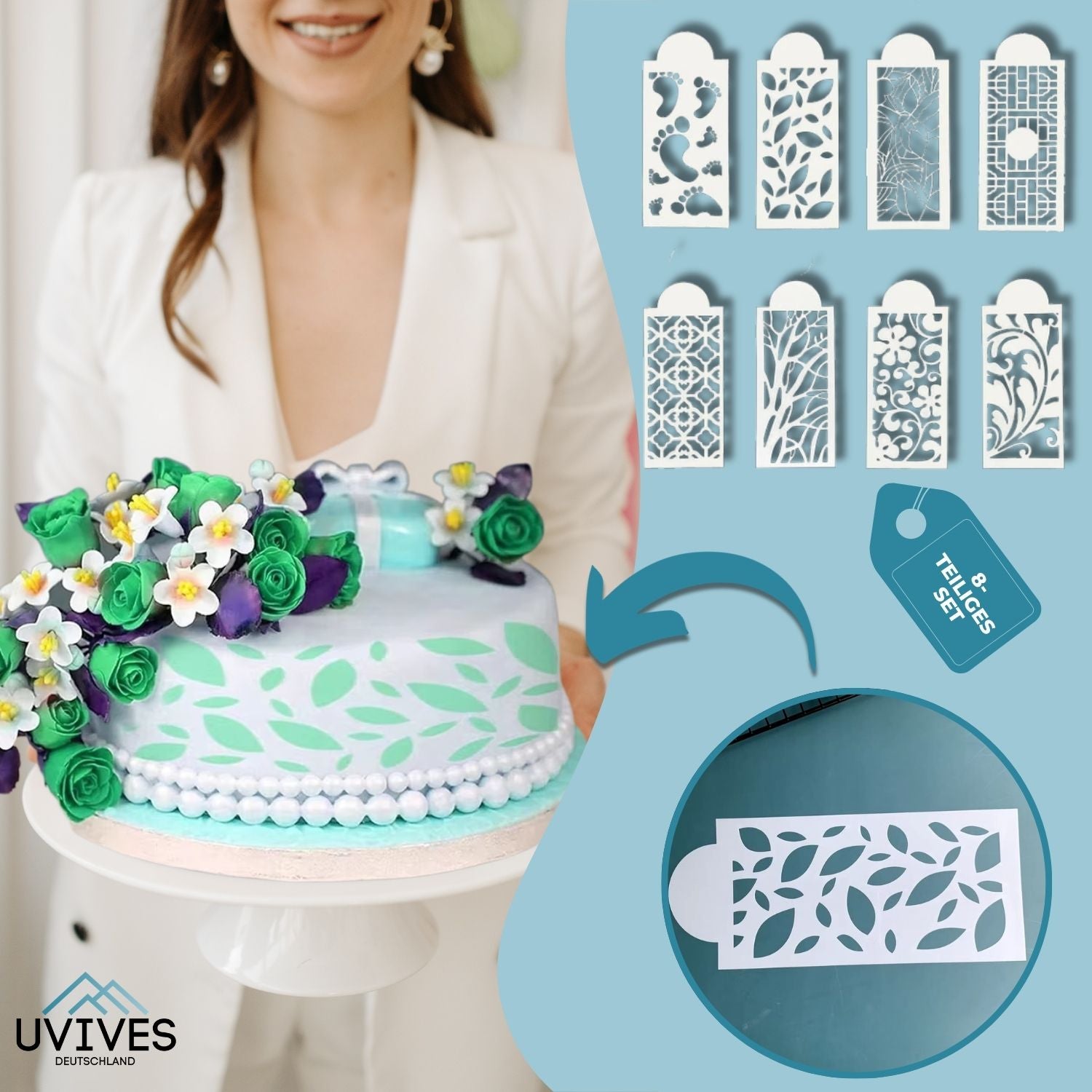 DecoLace™ - DIY taartdecoratievorm van kant
