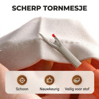 Naaiset met benodigdheden voor kleine herstelklussen
