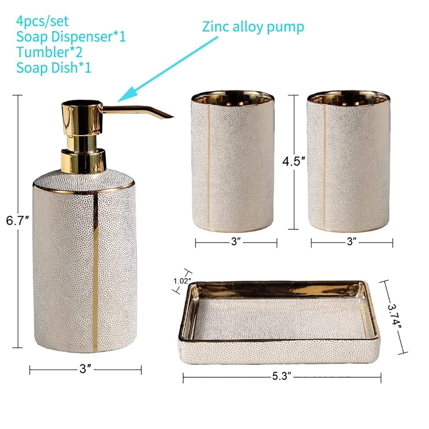 Modern minimalistisch badkameraccessoireset in matte afwerking