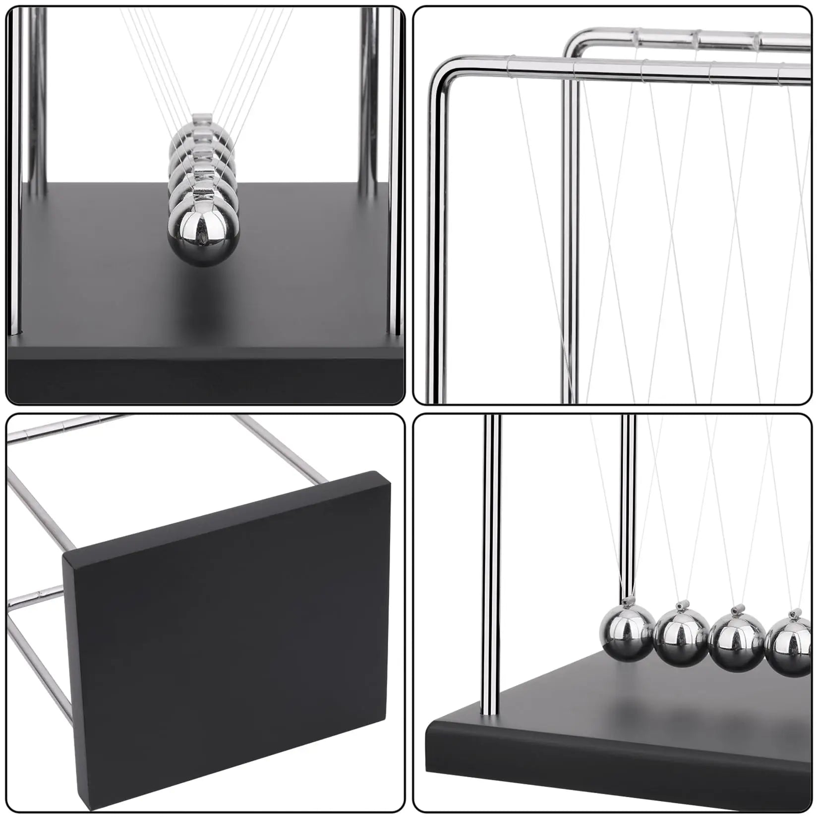 Kinetische Newton Pendule Balance Ballen Staal & Hout Woondecoratie
