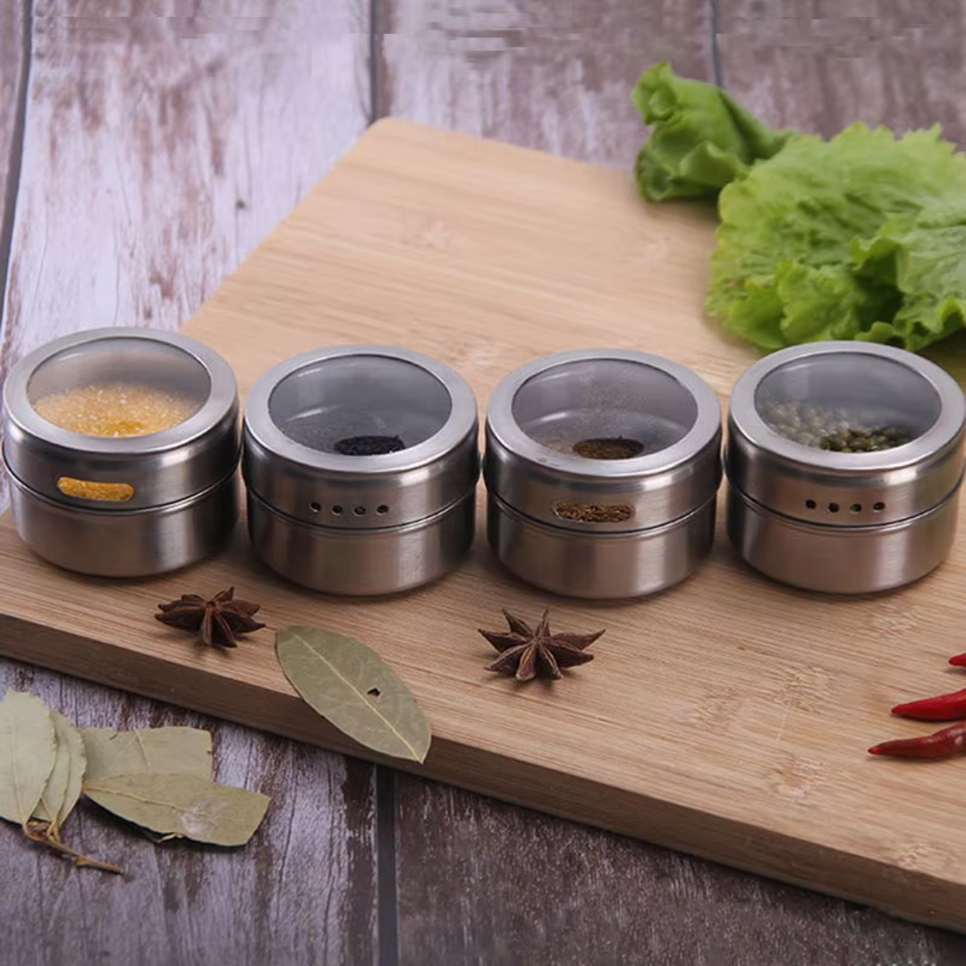 3+3 GRATIS | MagnoJar - Magnetische kruidenpotjes set
