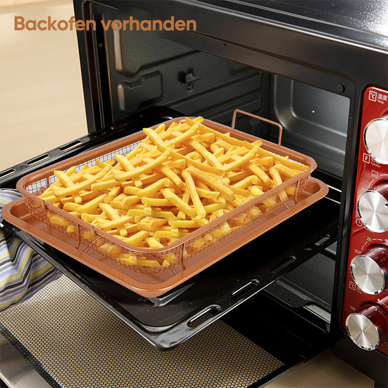 AirCrisp - Frituurmandje en opvangbakje met antiaanbaklaag