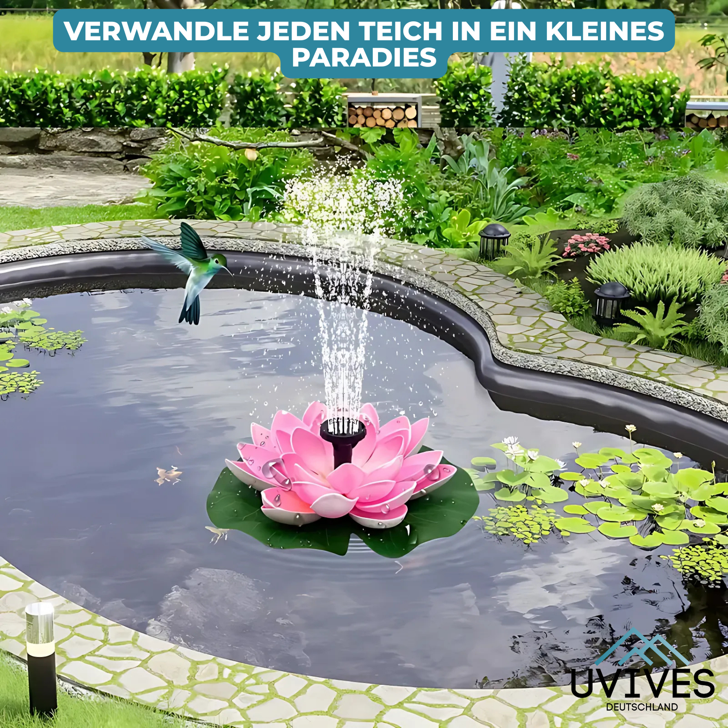 SunFlow™ - Magische fontein op zonne-energie voor je tuin