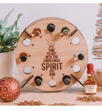 Houten Adventskalender | Inelkaar Zettend Vakantieontwerp | Geschikt voor Mini Flesjes | Herbruikbaar Berkentriphout