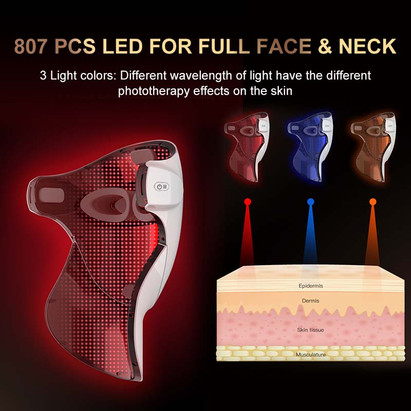 LumaGlow™ LED Lichttherapie Anti-Aging Masker