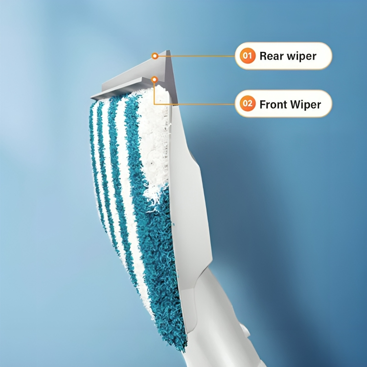 Professionele glasreiniger met waterspray
