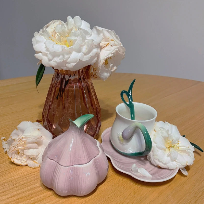 Kersen Knoflookopslagpot met Bamboedeksel