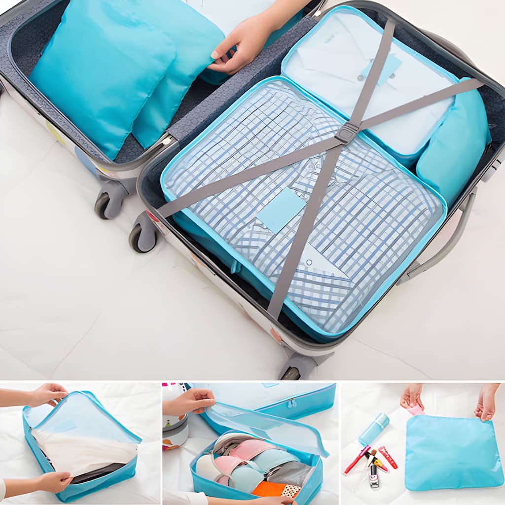 50% KORTING | TravelOrganizer™ - Draagbare inpakblokjes voor bagage (set van 6)