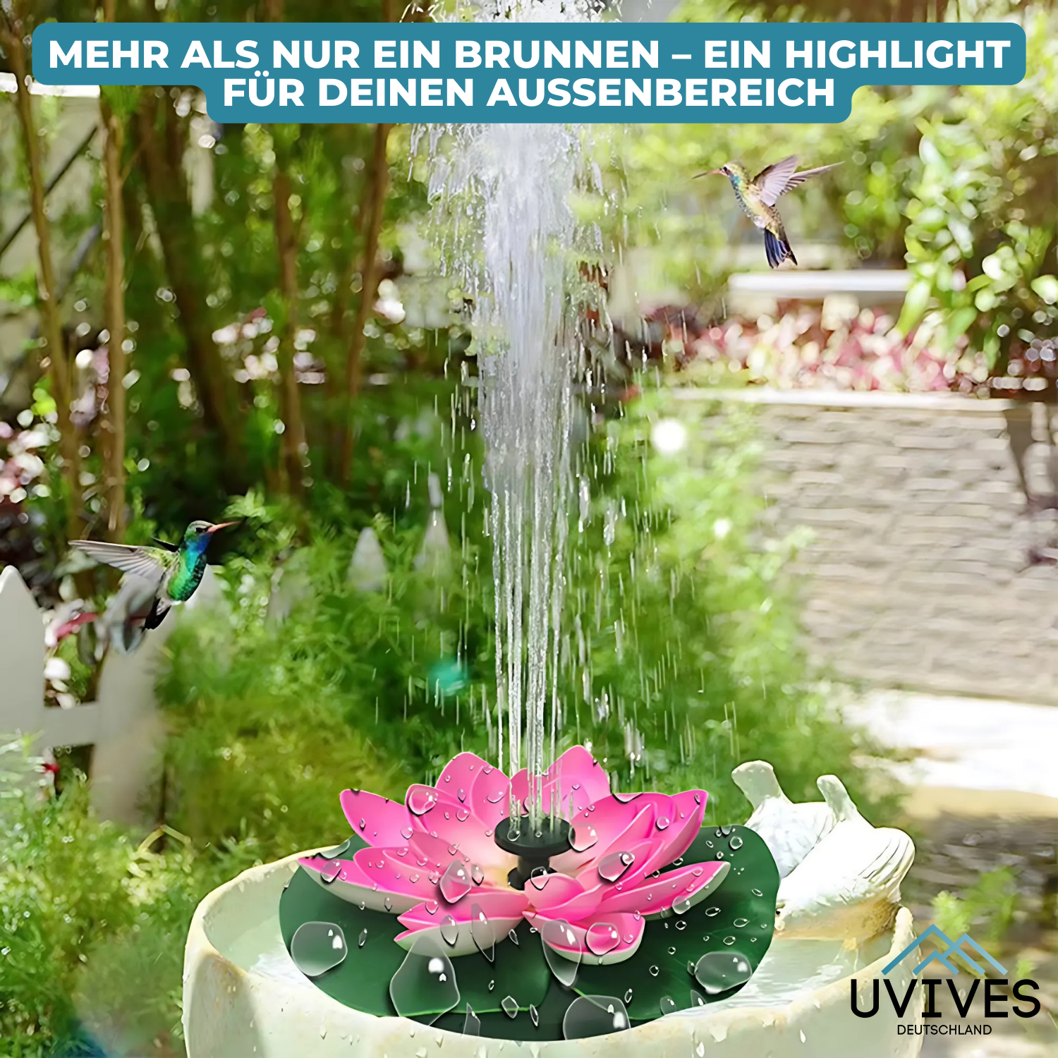 SunFlow™ - Magische fontein op zonne-energie voor je tuin
