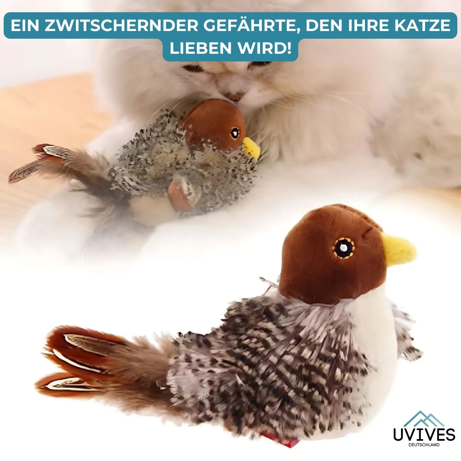 PurrTweet™ - Interactief tsjilpend vogelspeeltje voor katten