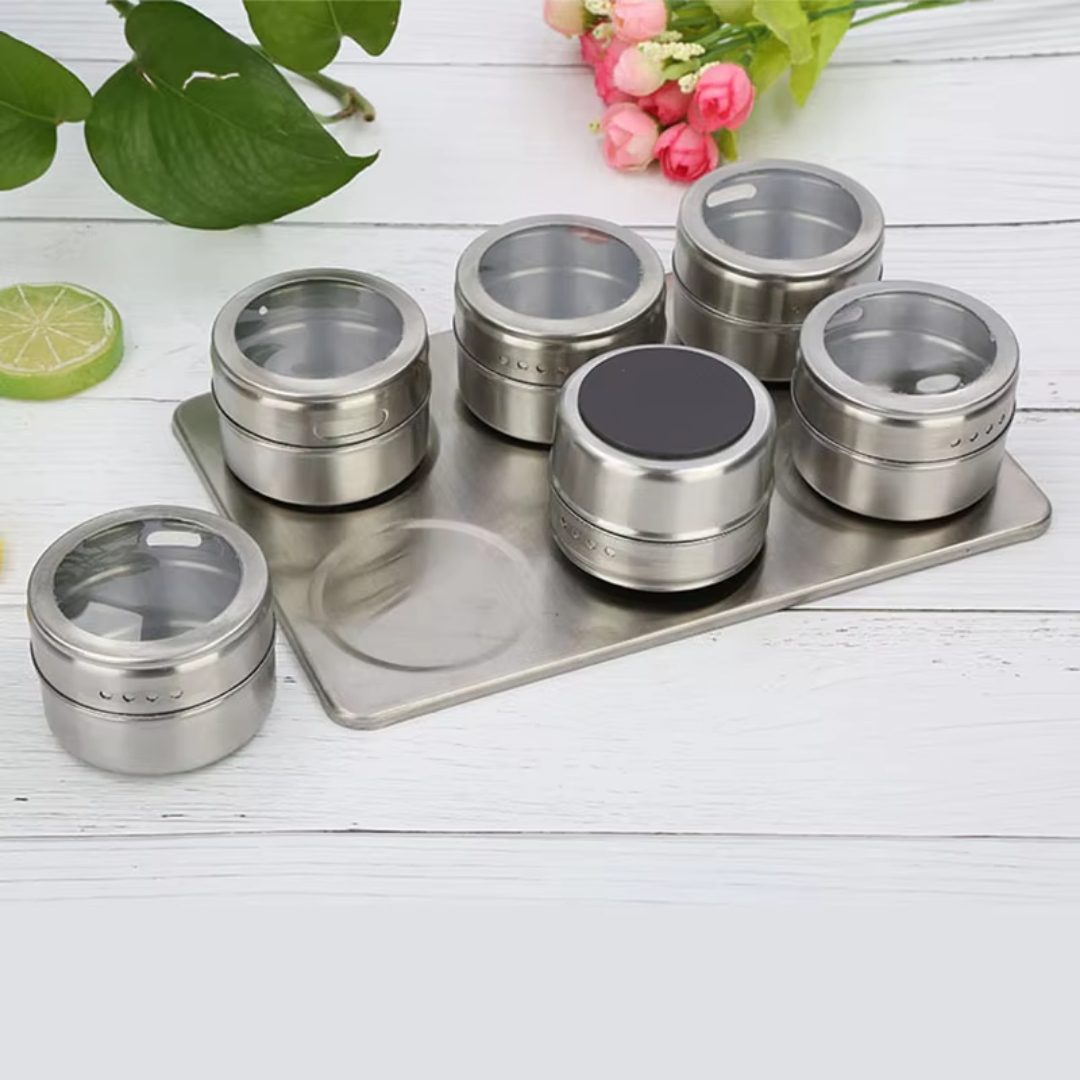 3+3 GRATIS | MagnoJar - Magnetische kruidenpotjes set