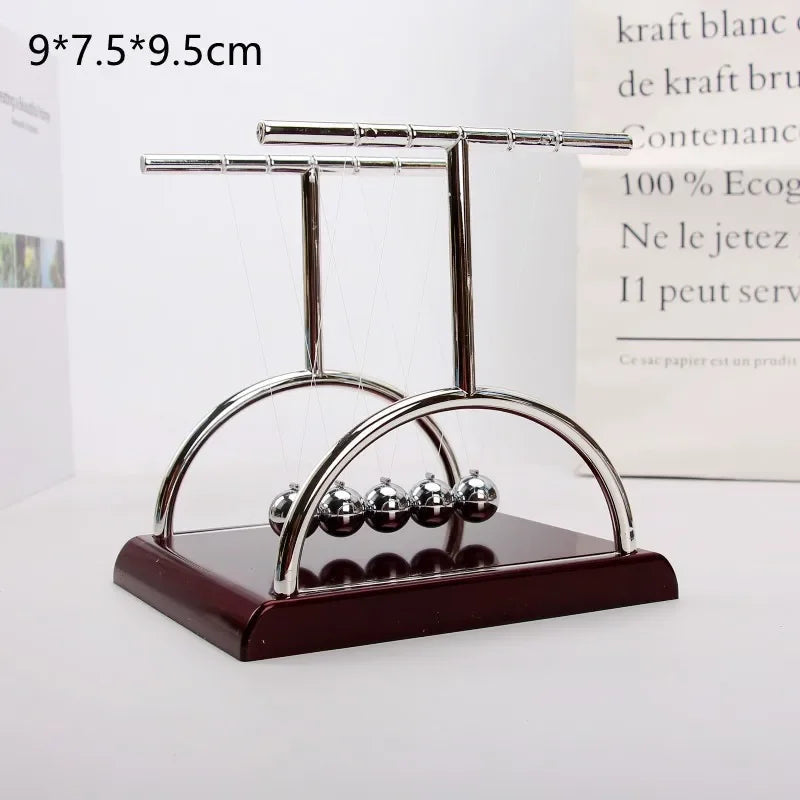 Kinetische Newton Pendule Balance Ballen Staal & Hout Woondecoratie