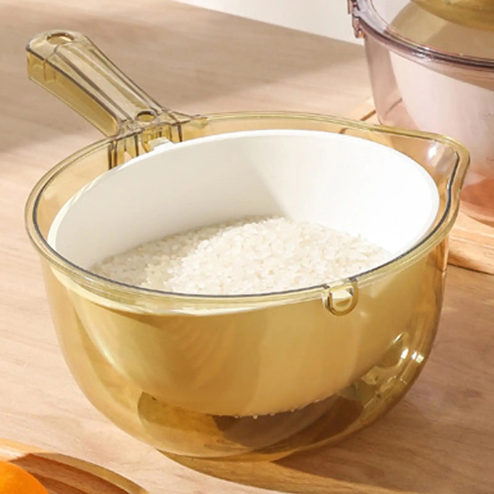 Multifunctionele groentenwasmand met handvat en tuit