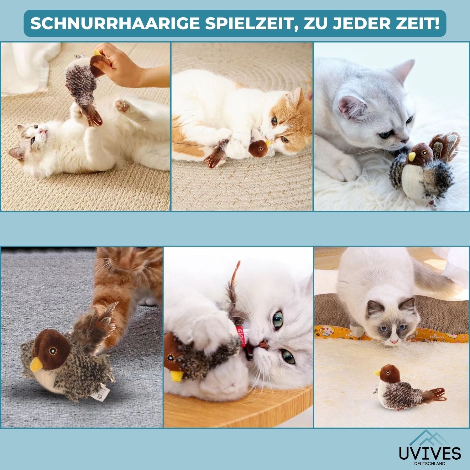 PurrTweet™ - Interactief tsjilpend vogelspeeltje voor katten