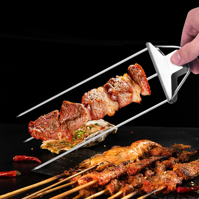 1+1 GRATIS | GrillSkewer™ - Halfautomatische roestvrijstalen barbecuevork [Laatste dag korting]