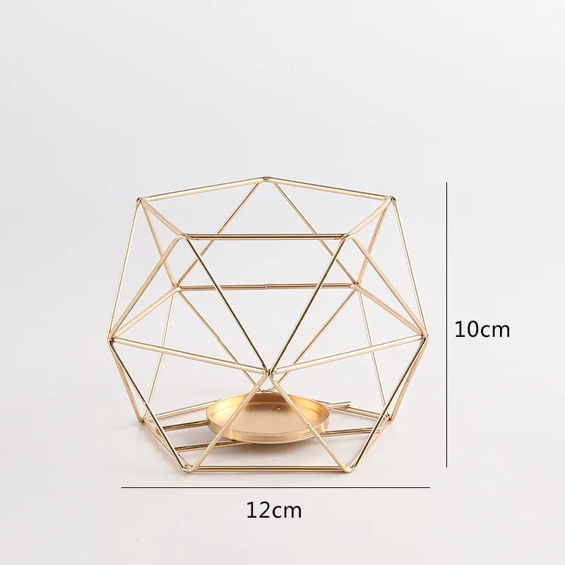 Moderne Zwarte Gouden Maan en Sterren Kandelaar