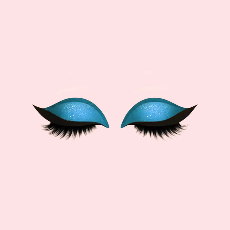 3-in-1 Oogschaduw, Eyeliner en Wimpers Sticker Set voor Directe Glamour