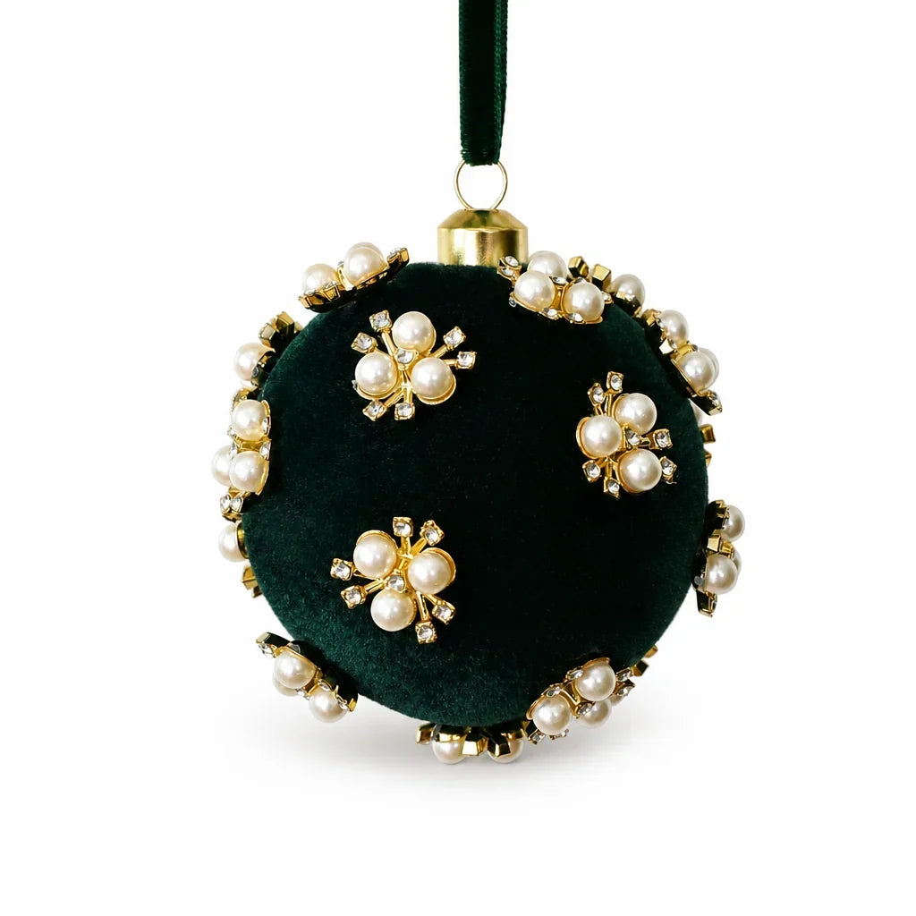 Kerstballen | Fluwelen Bekleding | Schuimkern
