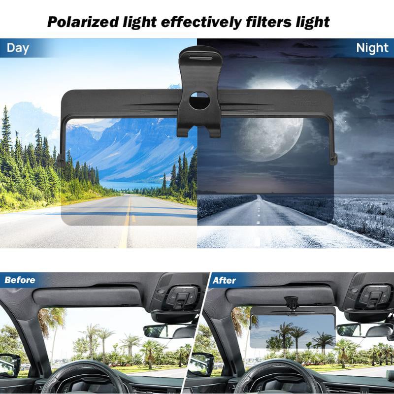 VisionShield - Zonneklep voor in de auto met gepolariseerde antiverblindingsbescherming