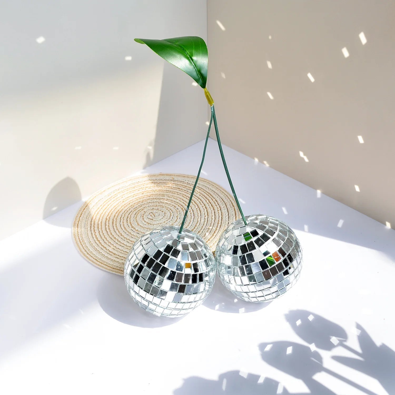 Retro disco kersen wanddecoratie