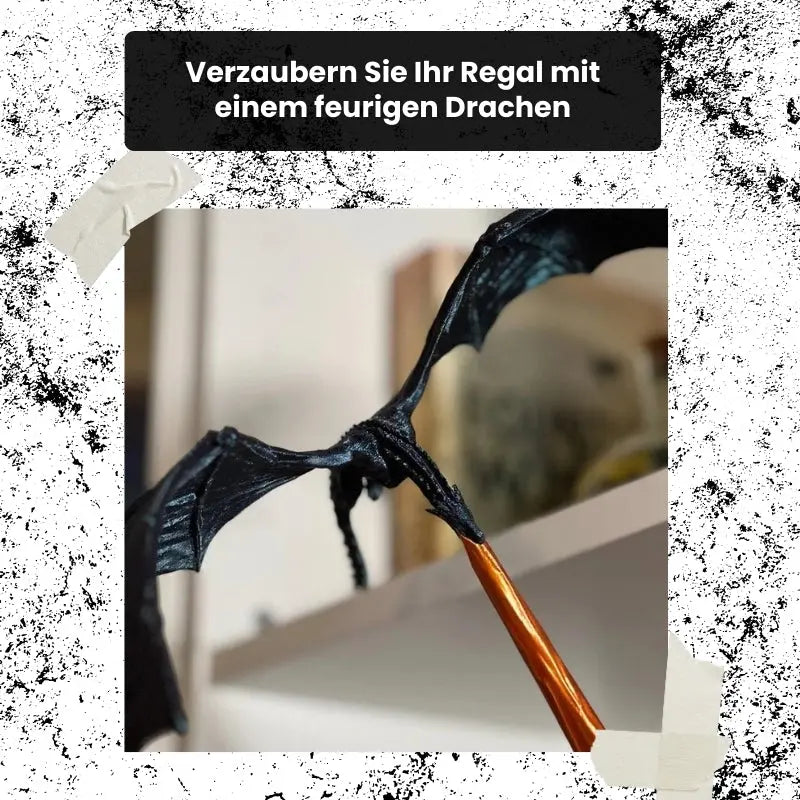 Mystieke Drakenvlam Decoratieve Boekensteun