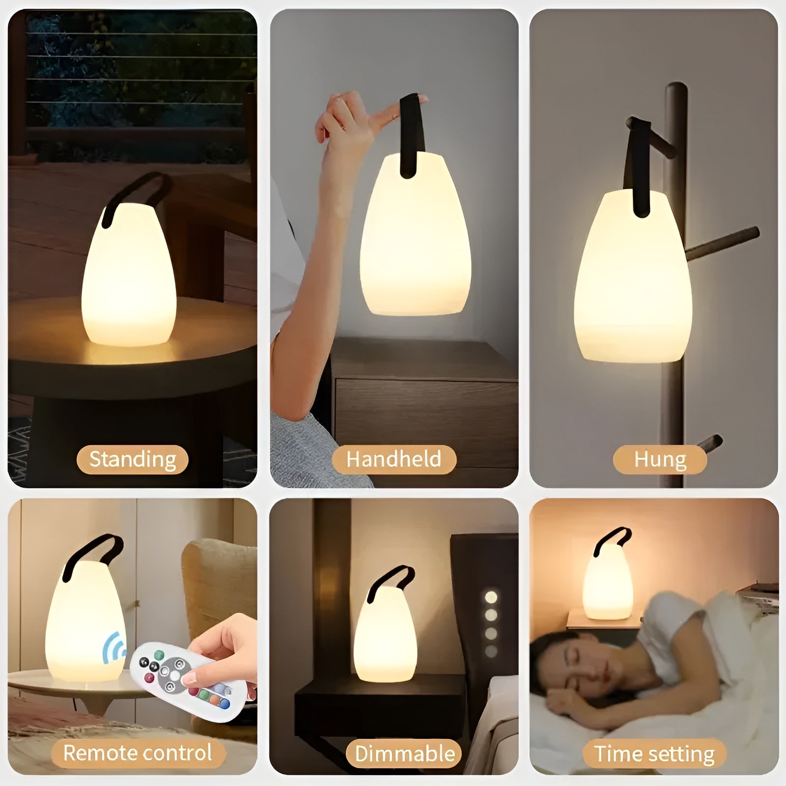 Waterdichte Draadloze LED Tafellamp voor Binnen- en Buitengebruik