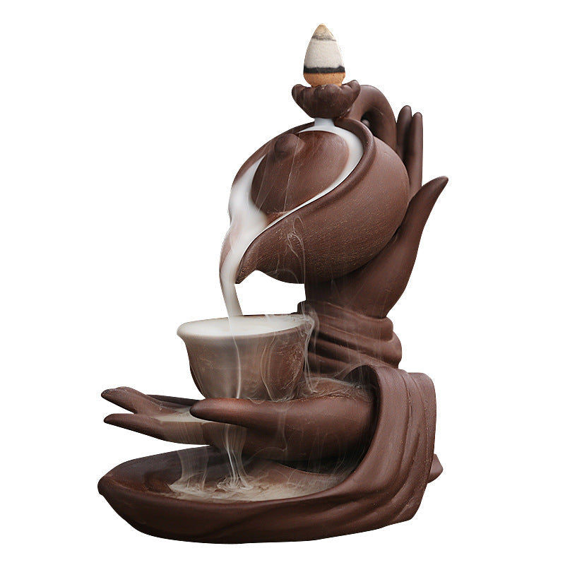 Zen-geïnspireerde keramische handtheepot voor aromatherapie en ontspanning