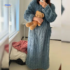 Damesjurk van warme fleece voor ontspannen momenten thuis