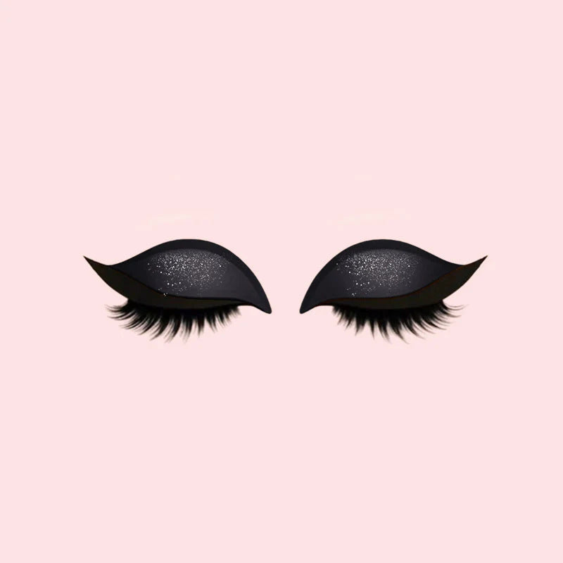 3-in-1 Oogschaduw, Eyeliner en Wimpers Sticker Set voor Directe Glamour