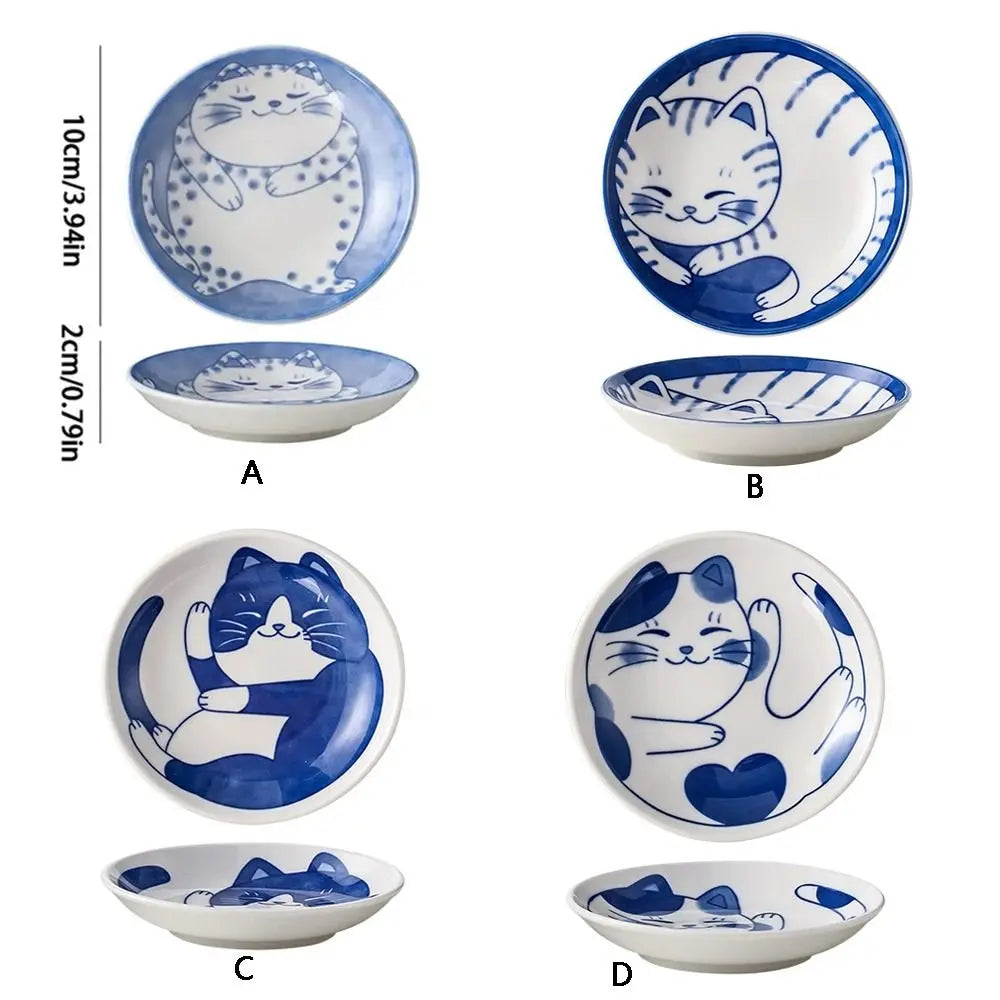 Keramisch sauskommetje in de vorm van een kat