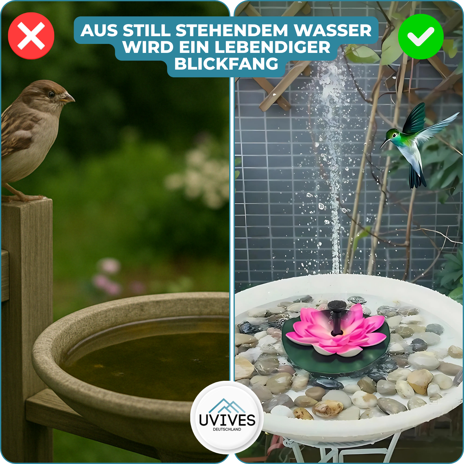 SunFlow™ - Magische fontein op zonne-energie voor je tuin