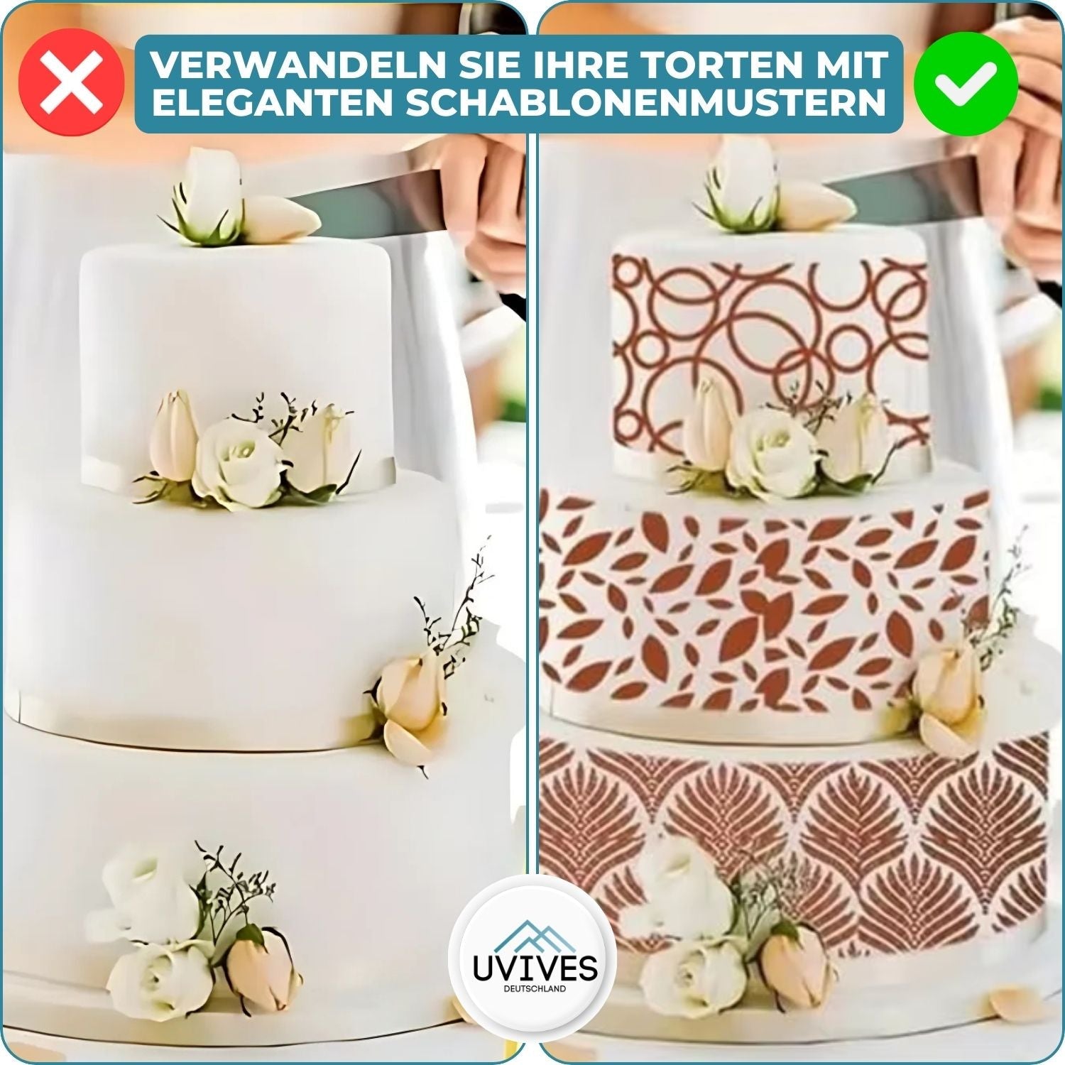 DecoLace™ - DIY taartdecoratievorm van kant