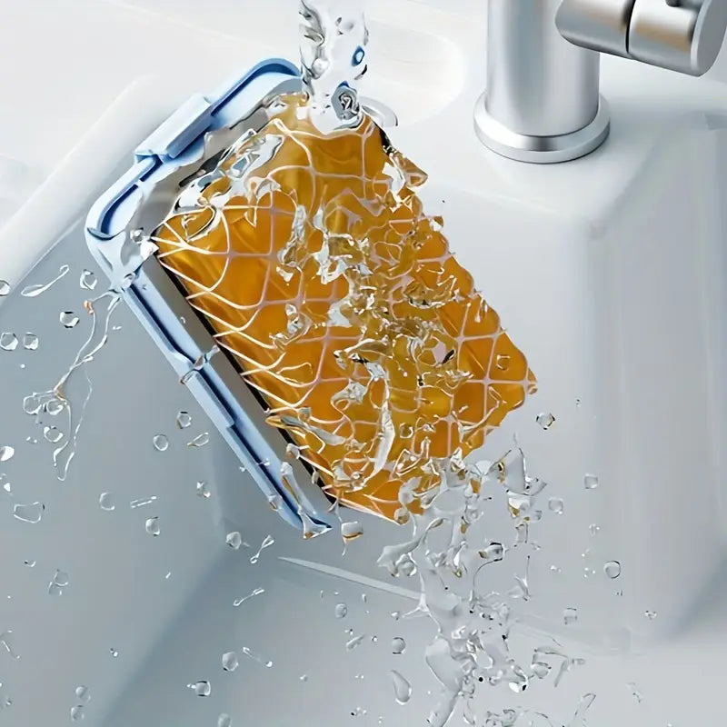 Hygiënische zeephouder en schuimnet combo voor snel drogen en zeepbesparing