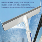 Professionele glasreiniger met waterspray